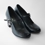 کفش چرم پاشنه دار زنانه دیزاین پیتون | کد 45