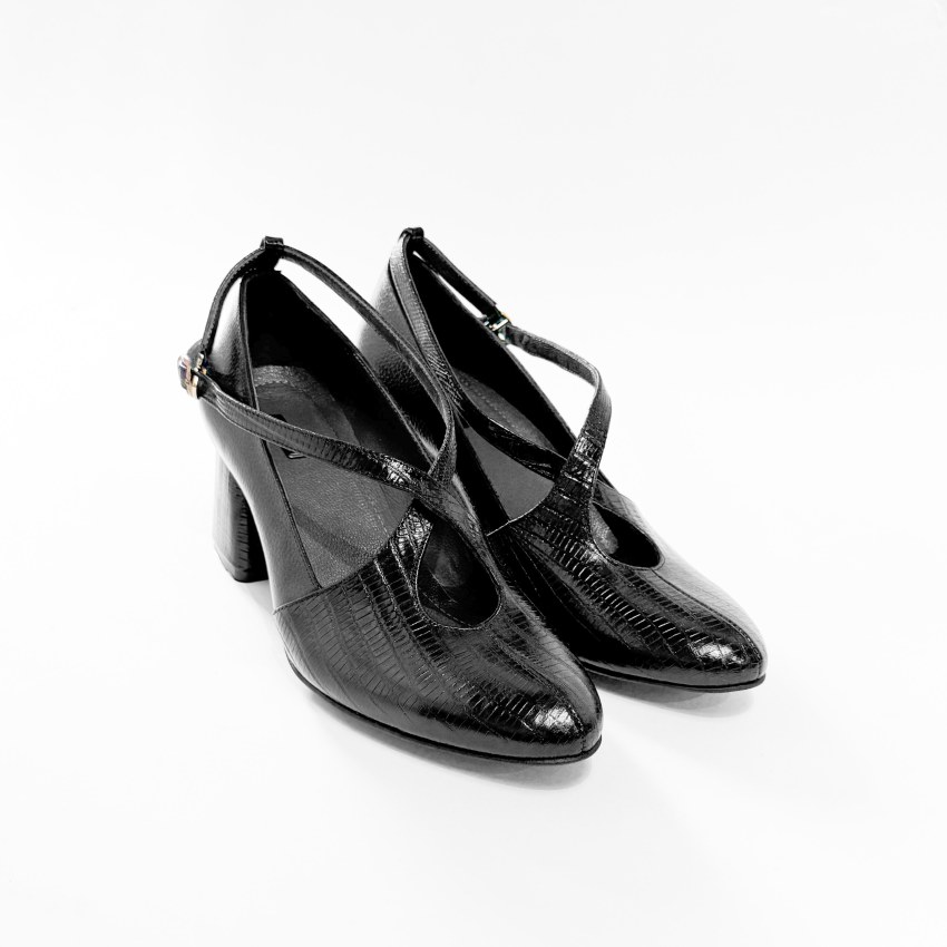 کفش پاشنه چرم زنانه | کد 210