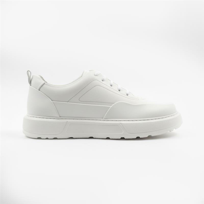 کفش چرم اسنیکر سفید مردانه